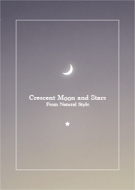 Crescent Moon and Stars 37/Natural Style
