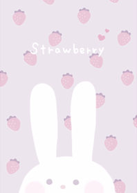 Cute rabbit and strawberry2