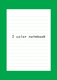 2 COLOR NOTEBOOK-LB&YEL GR-GREEN