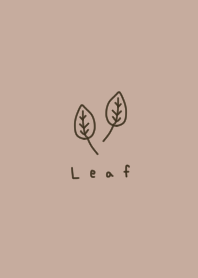 Beige and leaves.