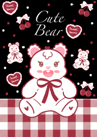 Cute bear cute black and red