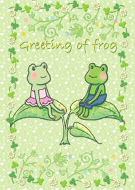 Greeting of frog-leaf
