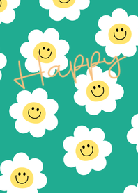 Happy お花のスマイル　グリーンバージョン