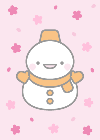 Cherry Blossoms: Orange Snowman Theme 7