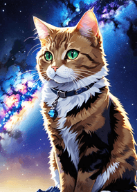 Night Moon Star Cat BCDc93