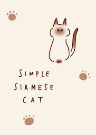 シンプル シャム猫 ベージュ
