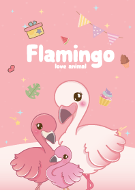 ฟลามิงโก้ คิ้วตี้กาแล็กซี่ สีชมพู่น่ารัก