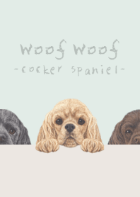 Woof Woof-Cocker Spaniel-PASTEL GREEN