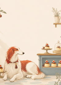 Scarlet Borzoi Fig Pudding Shelf
