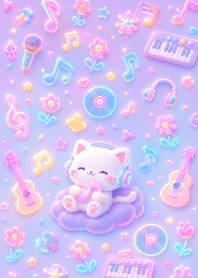 Kawaii Cat Music Dream