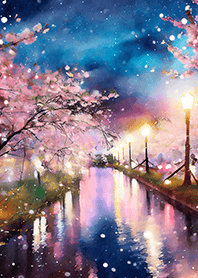 美しい夜桜の着せかえ#2108