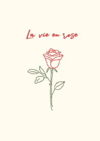 La vie en rose (red beige)