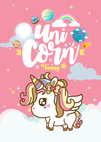 เจ้ายูนิคอร์นขี้เล่น กาแล็กซี่ สีชมพู