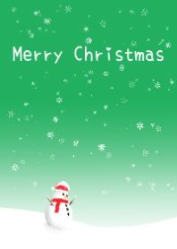 聖誕快樂，雪人（綠色風格）