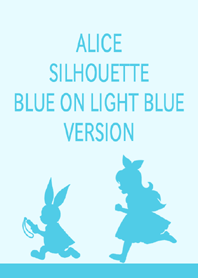 ALICE SILHOUETTE BLUE ON LIGHT BLUE