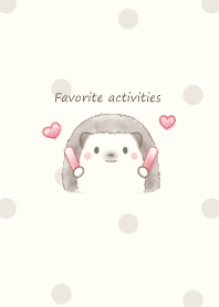 Hedgehog and Favorite activities red2