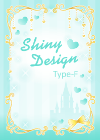 Shiny Design Type-F Mint green Heart
