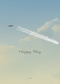 ベージュと青 : Happy sky