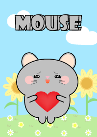 Happy Lovely Grey Mouse Theme