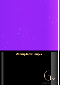 Makeup initial purple G
