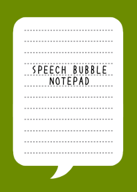 SPEECH BUBBLE NOTEPAD/LEAF GREEN