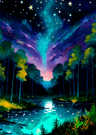 Beautiful starry night view#1347