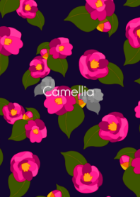 Pink camellia -Retro modern-
