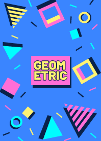 Flat Geometric Dodger Blue