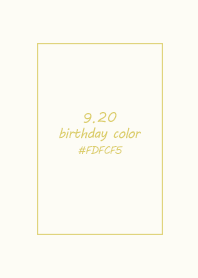 birthday color - September 20