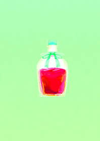 Happy vial red green