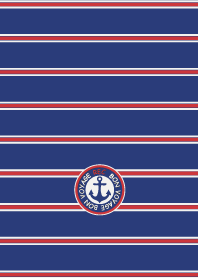 BON VOYAGE MARINE STRIPE BLUE RED BEIGE