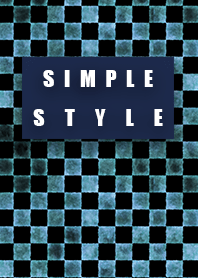 Dirty Blue Check Simple style