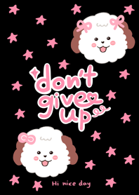 Dog don t give up minimal cute pink