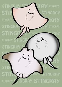 Happy stingray world(grey green)