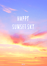 Simple Happy Sunset sky from Japan