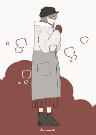 白い息と手袋