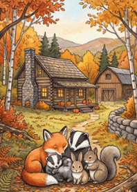 stampAI-autumn forest-ZeNeOr