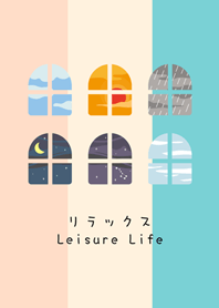 讓人放鬆的窗外風景(柔和三色)