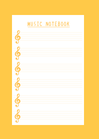 ORANGE COLOR MUSICAL NOTES