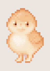 병아리 픽셀 아트 테마 베이지 01