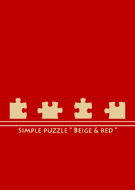 Simple puzzle " Beige & red "