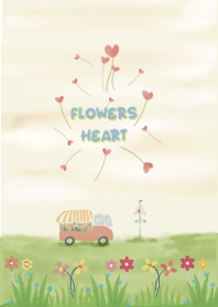 Flowers hearts