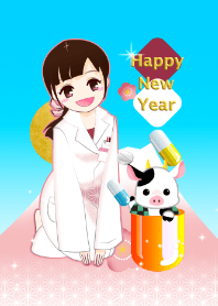 Happy New Year!( pharmacist, doctor, Ox)