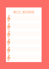 VERMILION COLOR MUSICAL NOTES
