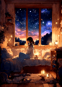 The starry night sky room