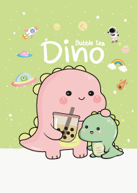 Dino love bubble tea.