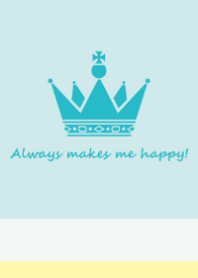 HAPPY CROWN -turquoise blue-