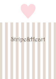 Light Brown Stripe & Pink Heart 3.
