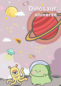 浩瀚宇宙-恐龍與外星人-月球-紫色