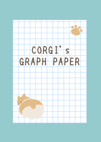 CORGI's GRAPH PAPER/DUSTY MINT GREEN
